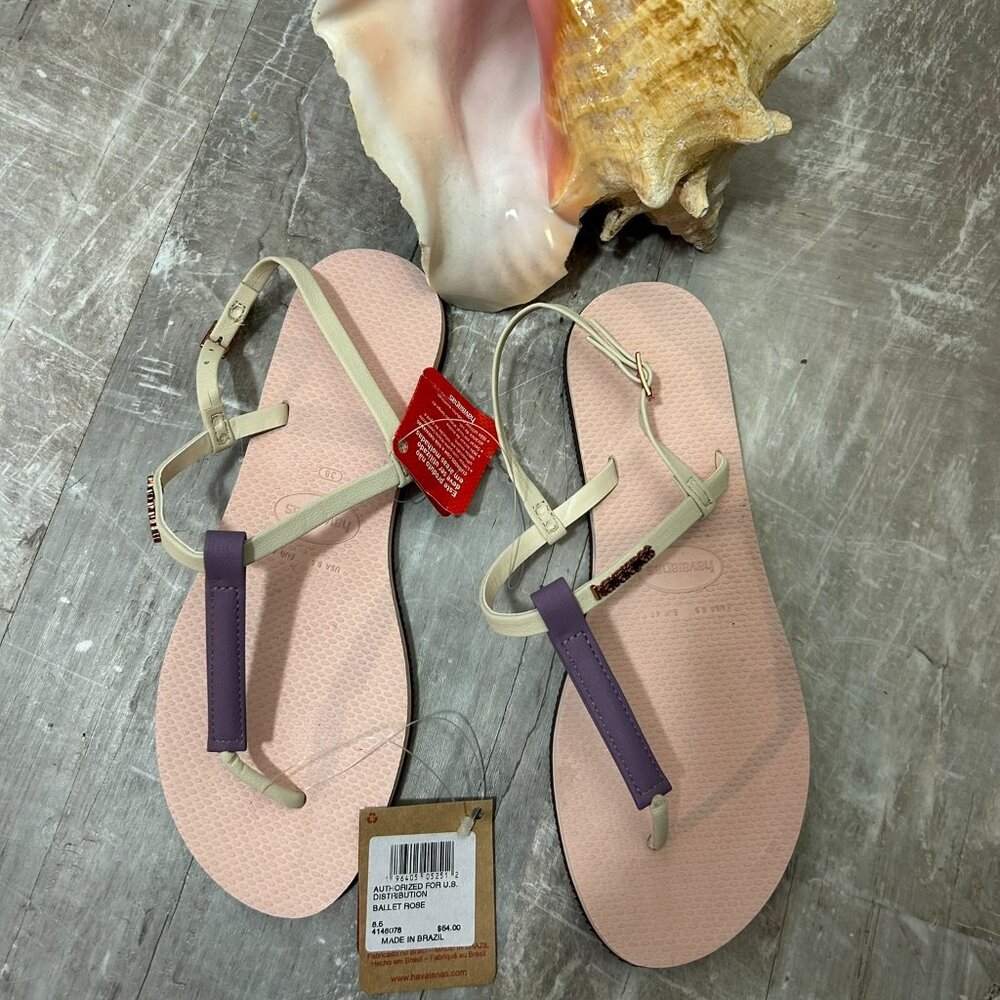 NWT Ladies Havaianas Ballet Rose Dressy Sandal Size 7.5